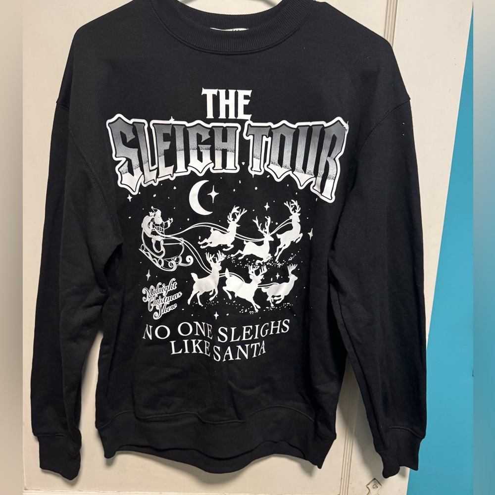 Black Graphic Sleigh Tour Sweater